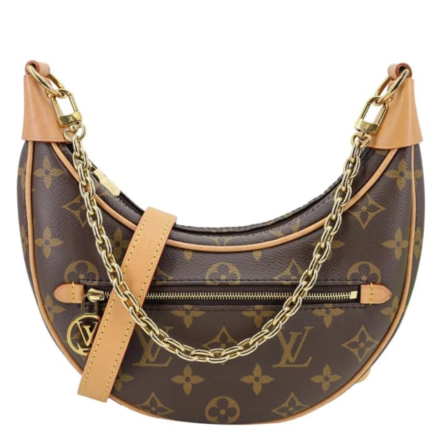Louis Vuitton Loop Monogram Canvas Hobo Bag Brown in Brown Coated canvas from Dallas Designer Handbags, photo 1 of 1