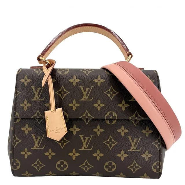 Louis Vuitton Handbag Shoulder Crossbody Monogram Cluny BB Bag Brown Pink Gold in Brown from The Reluxe, photo 1 of 1