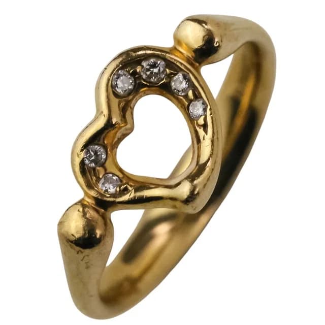 Tiffany & Co. Diamond Open Heart Ring Gold in Gold from The Reluxe, photo 1 of 1