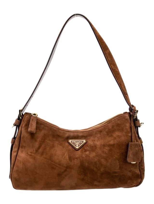 Prada Shoulder Bag Other bag in Brown Suede from The RealReal, photo 1 of 1