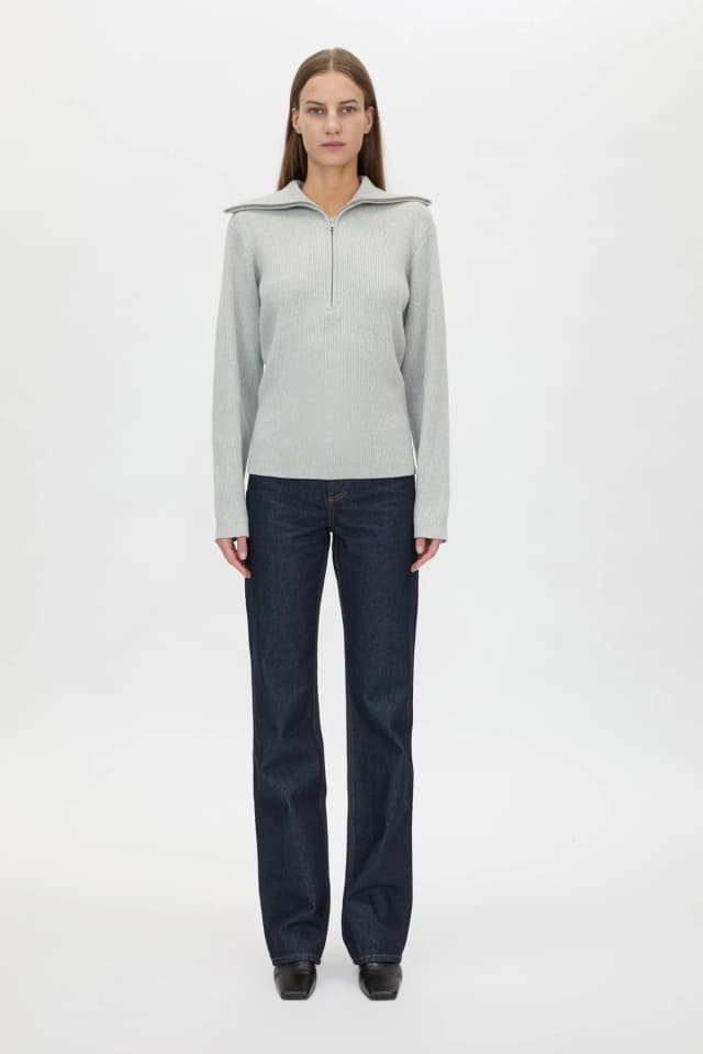 C&M CAMILLA AND MARC SALE Anouk Knit Pullover in grey marle, image 1 of 1 from Camilla and Marc