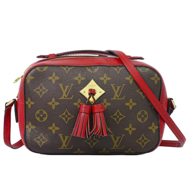 Louis Vuitton Saintonge Monogram Shoulder Bag Pochette Brown Coquelicot in Brown Coated canvas from The Reluxe, photo 1 of 1