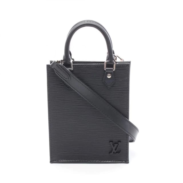 Louis Vuitton Black Leather Flat Bag Sac Plat in Black Leather from The Reluxe, photo 1 of 1