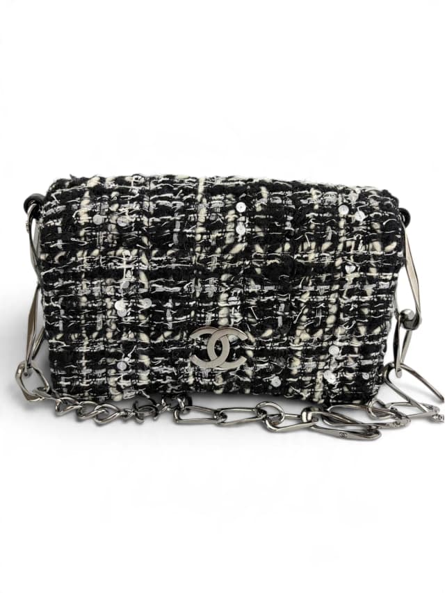 Chanel Black & White Tweed Shoulder Bag in Black Tweed from Season 2 Consign, photo 1 of 1