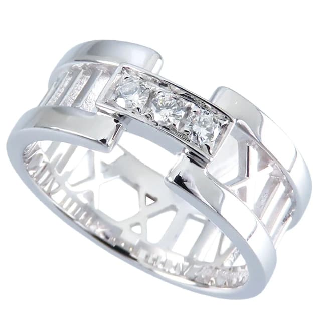 Tiffany & Co. Open Atlas Ring White Gold 18K Diamond Ring in White from The Reluxe, photo 1 of 1