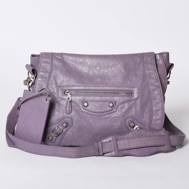 Balenciaga Zafork Shoulder Bag Silver Purple in Purple Leather from The Reluxe, photo 1 of 1