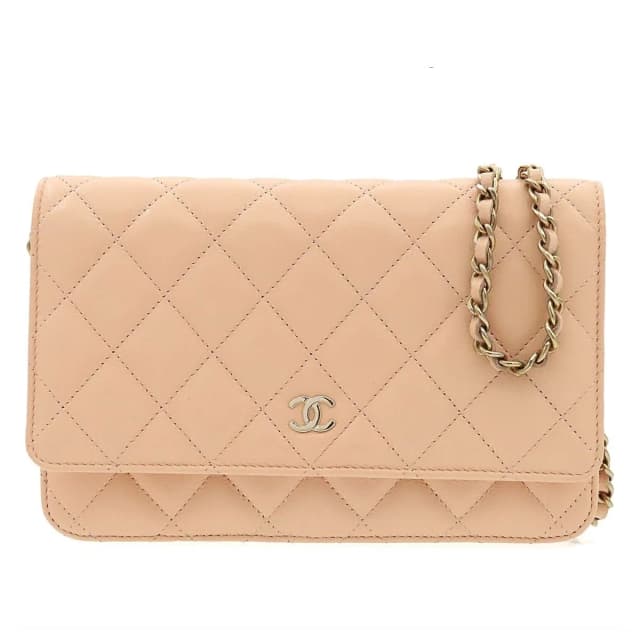 Chanel Chain Wallet Quilted Shoulder Bag Beige Caviar Leather in Beige Caviar leather from The Reluxe, photo 1 of 1