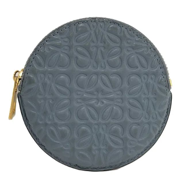 Loewe Repeat Anagram Coin Case Leather Blue in Blue Leather from The Reluxe, photo 1 of 1