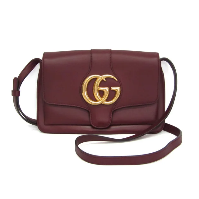 Gucci GG Marmont Ally 550129 Women's Leather Shoulder Bag Bordeaux in Bordeaux Leather from Elady, photo 1 of 1