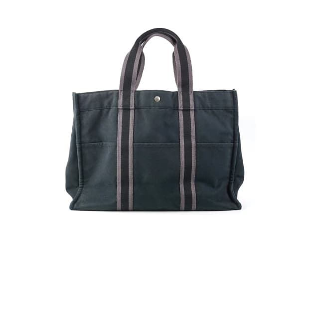 Hermès MM Fourre Tout Bag Black in Black Canvas from The Purse Affair, photo 1 of 1
