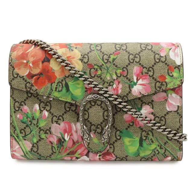 Gucci Dionysus GG Blue Musu Chain Wallet Shoulder Bag Pochette 2-Way Clutch in Blue Coated canvas from The Reluxe, photo 1 of 1
