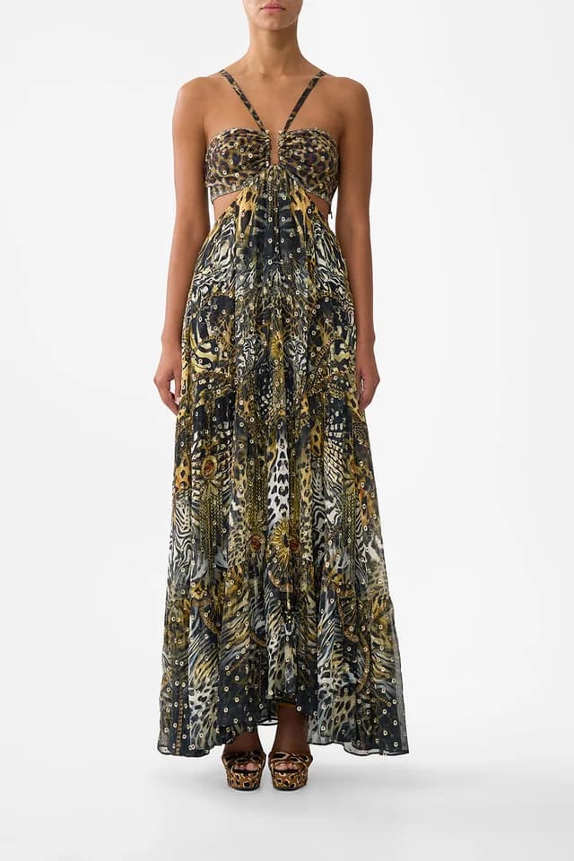 Camilla eBoutique GATHERED CUT OUT DRESS FELINE FOLKLORE, image 1 of 1 from CAMILLA