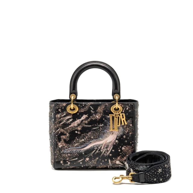Medium Lady Dior I Feel Blue Limited Edition Embellished Lambskin Multicolour GHW in Blue Lambskin from EMIER, photo 1 of 1