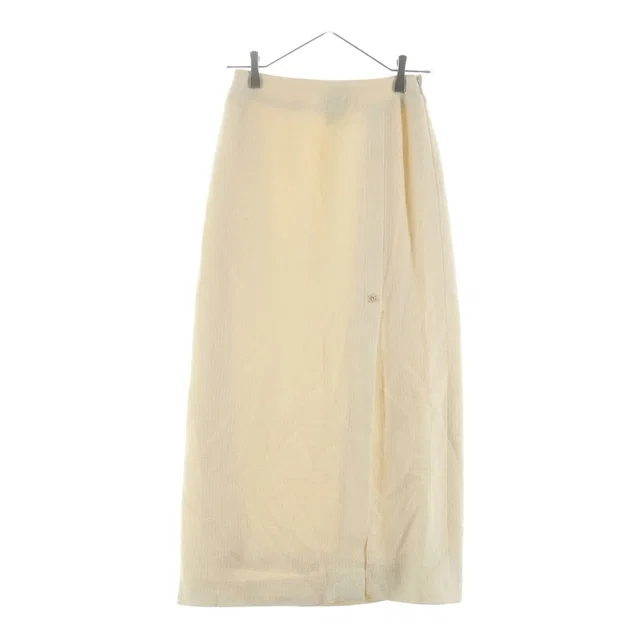 Chanel CC Logo Long Skirt Ivory 36 in White from The Reluxe, photo 1 of 1
