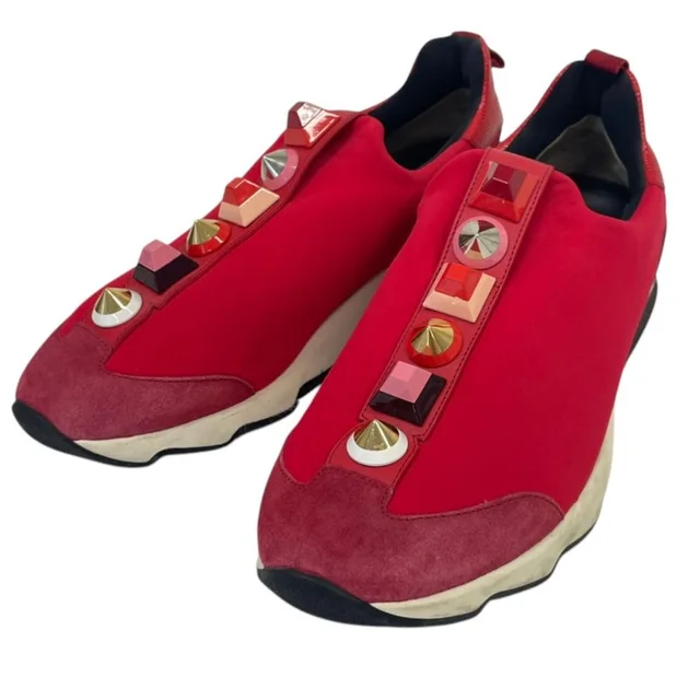 Fendi Rainbow Studded Neoprene Sneakers from The Reluxe, photo 1 of 1