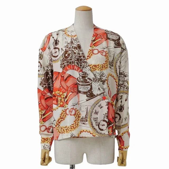 Celine Vintage Blouse Total Silk Kashkool Long Sleeve Shirt RB 38 in Silk from The Reluxe, photo 1 of 1