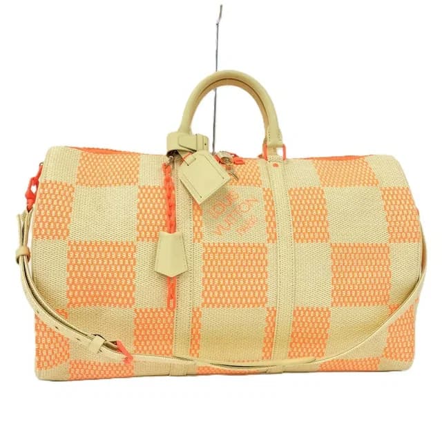 Louis Vuitton Keepall Bandouliere 50 Boston Bag Collection Damier Giant Raffia in Raffia from The Reluxe, photo 1 of 1