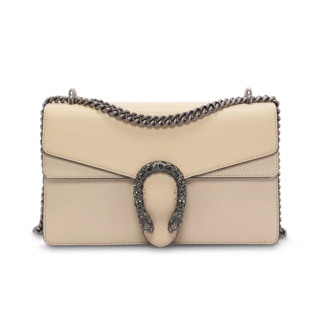 Gucci Textured Calfskin Dionysus Small Shoulder Bag in Mystic White Calfskin from Blue Spinach, photo 1 of 1