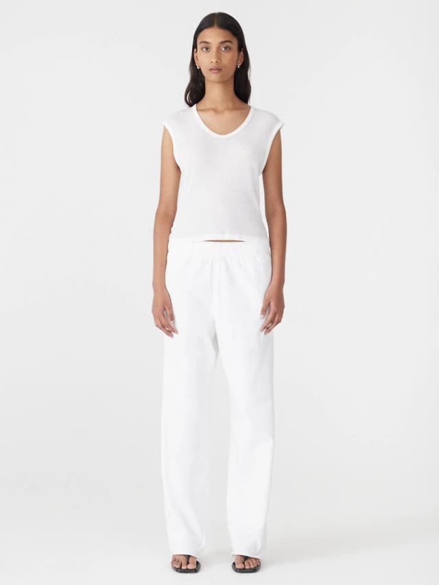 bassike Wide Leg Double Jersey Pant, image 1 of 1 from bassike