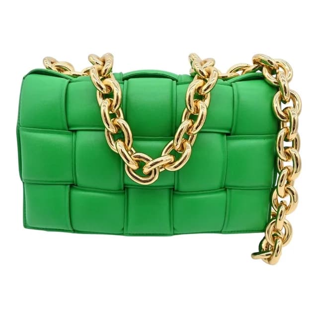 Bottega Veneta Chain Cassette Padded Intrecciato Leather Shoulder Bag in Woven leather from Clotheshorse Anonymous, photo 1 of 1