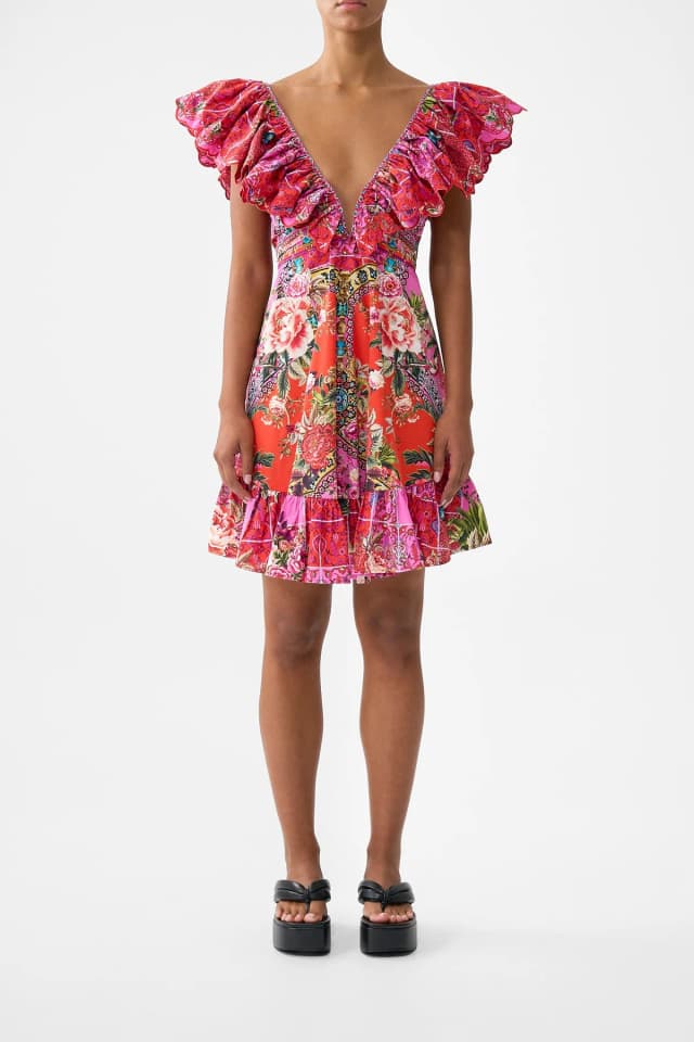 Camilla eBoutique SHORT FRILL NECK DRESS HEIRLOOM EMPIRE, image 1 of 1 from CAMILLA