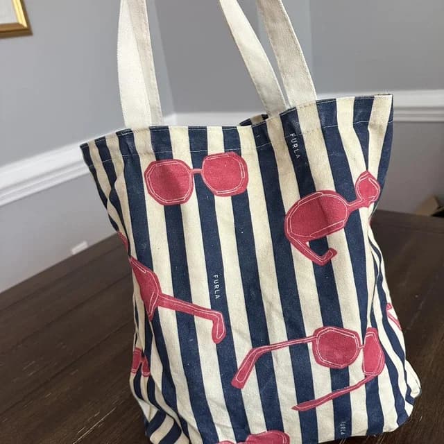 Furla Women's Tote bags - Multi/Cream in multicolor from Depop, photo 1 of 1