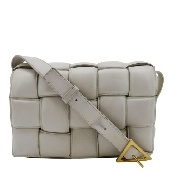 Bottega Veneta Padded Cassette Leather Crossbody Bag Plaster in Leather from Dallas Designer Handbags, photo 1 of 1