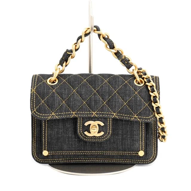 Chanel Shoulder Bag Mini Chain in Denim from The Reluxe, photo 1 of 1