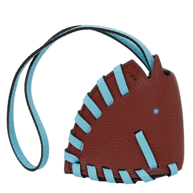 Hermès Cheval Tresse Epsom Calfskin Leather Charm Brown in Brown Epsom leather from Dallas Designer Handbags, photo 1 of 1