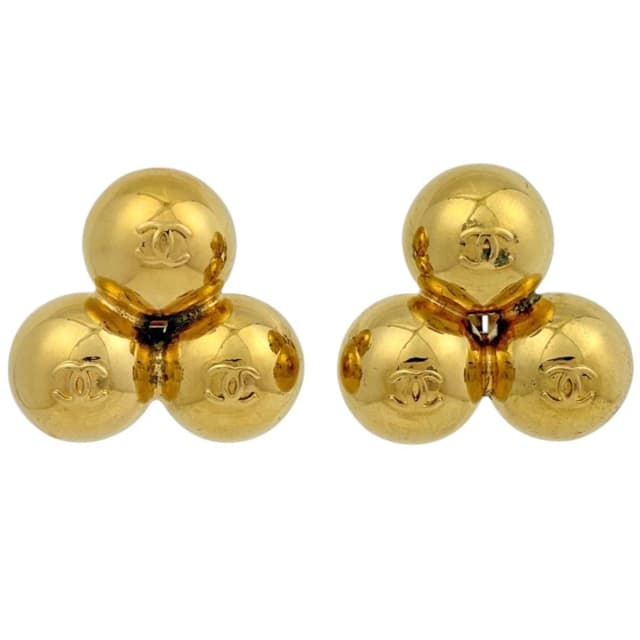 Chanel Earrings CC Logo Gold Plated in Gold from The Reluxe, photo 1 of 1