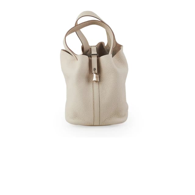Hermès Picotin 22 Clemence Craie - C Stamp in White Clemence leather from The Purse Affair, photo 1 of 1
