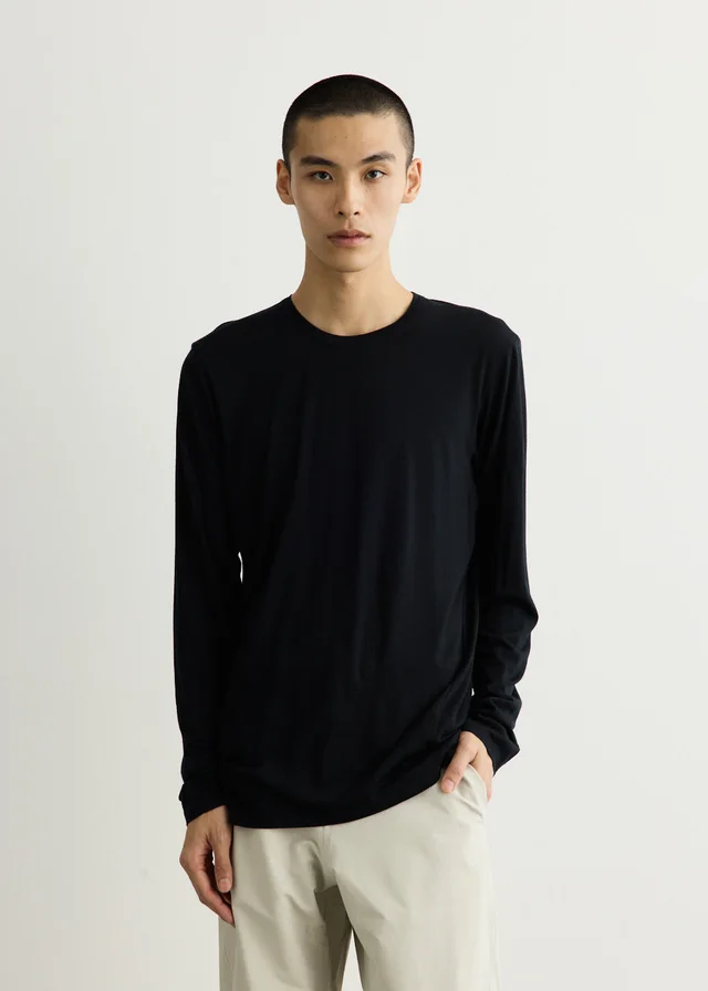 Veilance Frame Long Sleeve Shirt in Black, image 1 of 1 from Incu