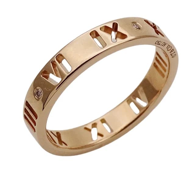 Tiffany & Co. Ring Diamond Atlas Earrings Pink Gold No 11 in Pink from The Reluxe, photo 1 of 1