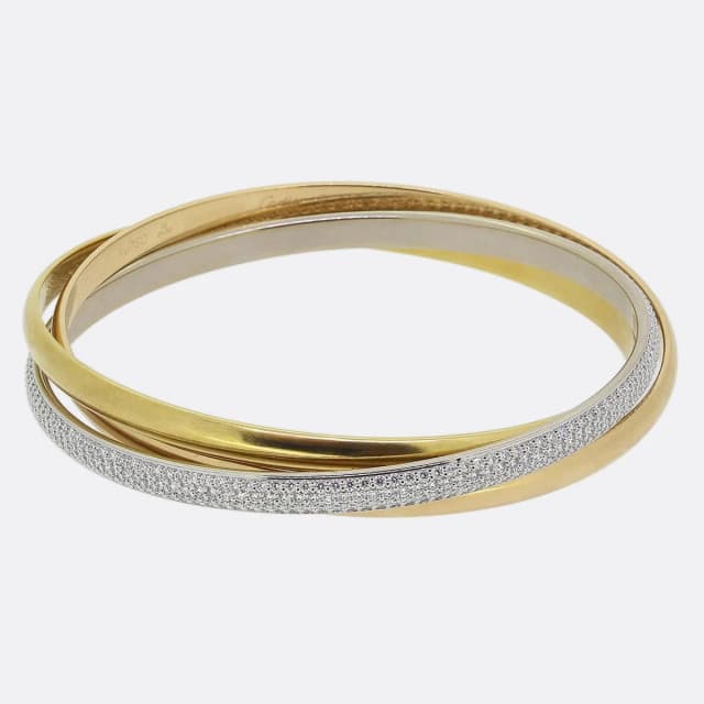 Cartier Diamond Classic Trinity Bangle Medium from The Vintage Jeweller, photo 1 of 1