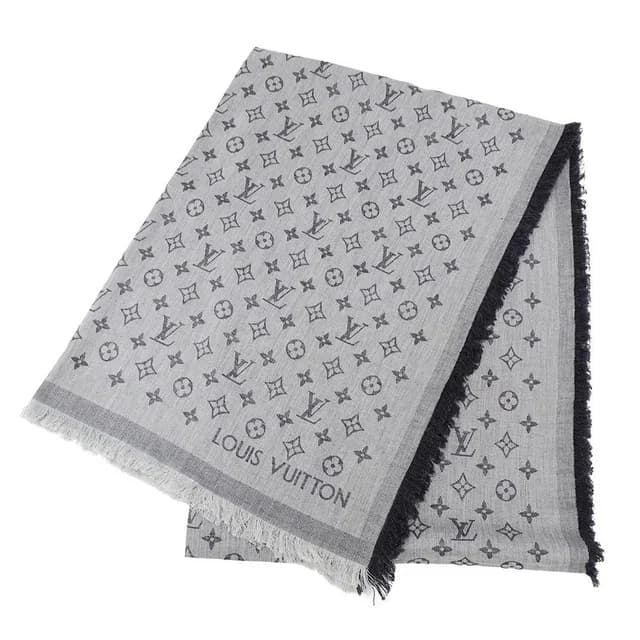 Louis Vuitton Shawl Cotton Monogram Essential Gray in Grey from The Reluxe, photo 1 of 1