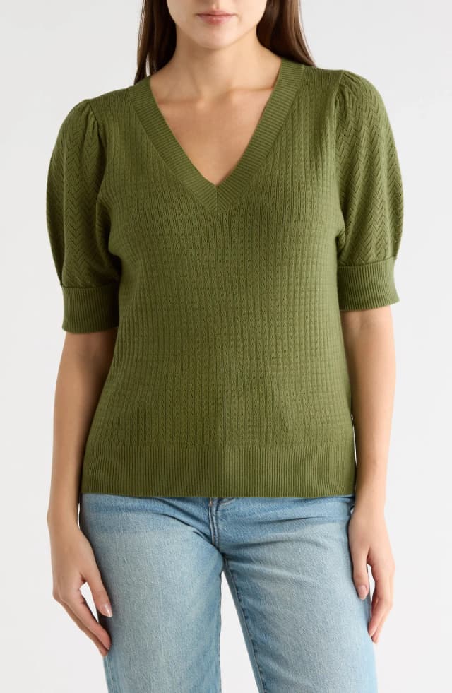 DR2 by Daniel Rainn Pointelle Stitch Sweater, image 1 of 1 from Nordstrom Rack