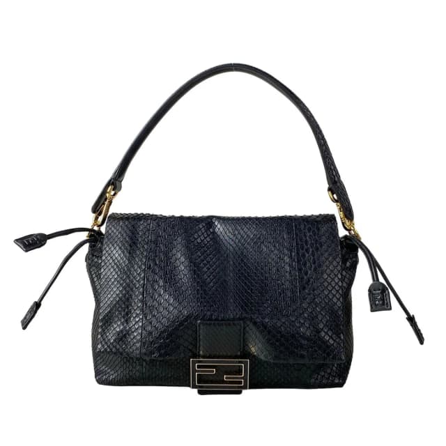 Fendi Handbag Mamma Bucket Black in Black Python from The Reluxe, photo 1 of 1