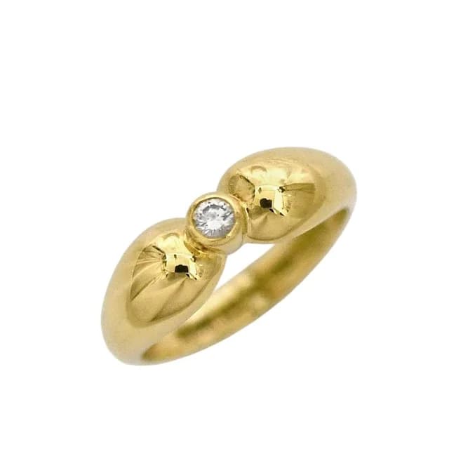 Tiffany & Co. Diamond Ring Yellow Gold YG Jp5 750 18K in Yellow from The Reluxe, photo 1 of 1