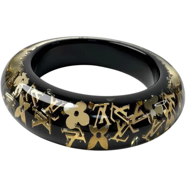 Louis Vuitton Bracelet Ankle John GM Bangle Noir in Black Resin from The Reluxe, photo 1 of 1