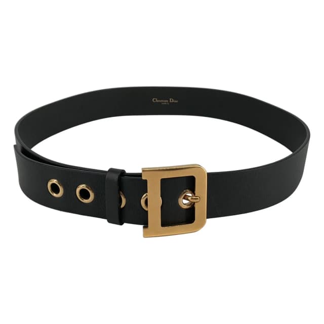 Dior D Buckle Belt 85 Black in Black from The Reluxe, photo 1 of 1