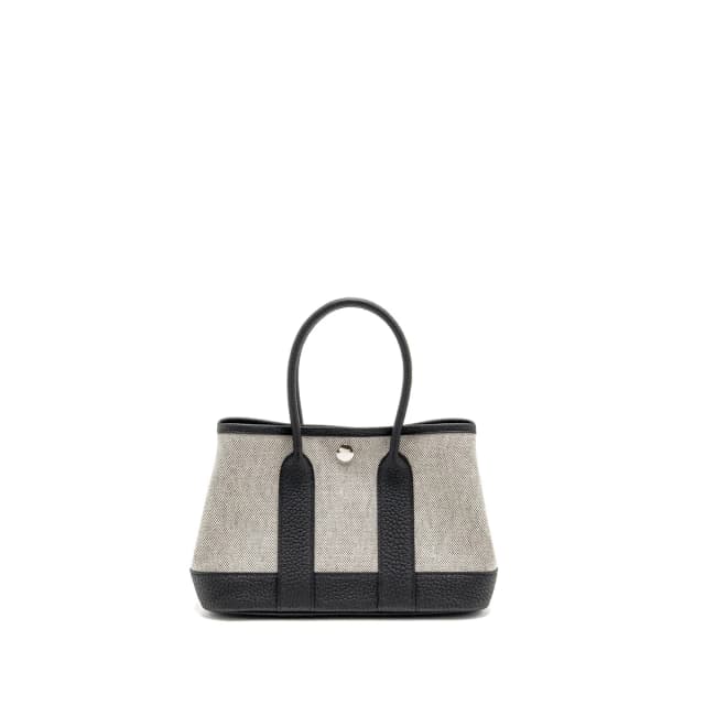 Hermès Neo Garden Party 23 Canvas / Negonda Ecru / Noir SHW Stamp G in Black Canvas from EMIER, photo 1 of 1
