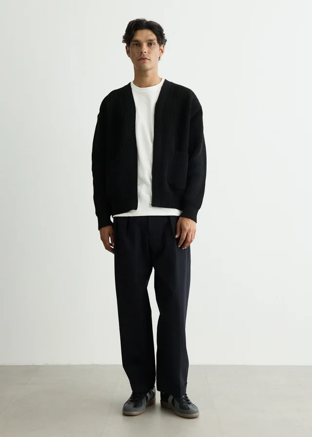 Comme Des Garcons Homme Cotton Polyester Zip Cardigan in 1 BLACK, image 1 of 1 from Incu