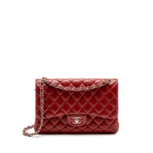 Chanel Jumbo Classic Double Flap Bag Caviar Red SHW in Red Caviar leather from EMIER, photo 1 of 1