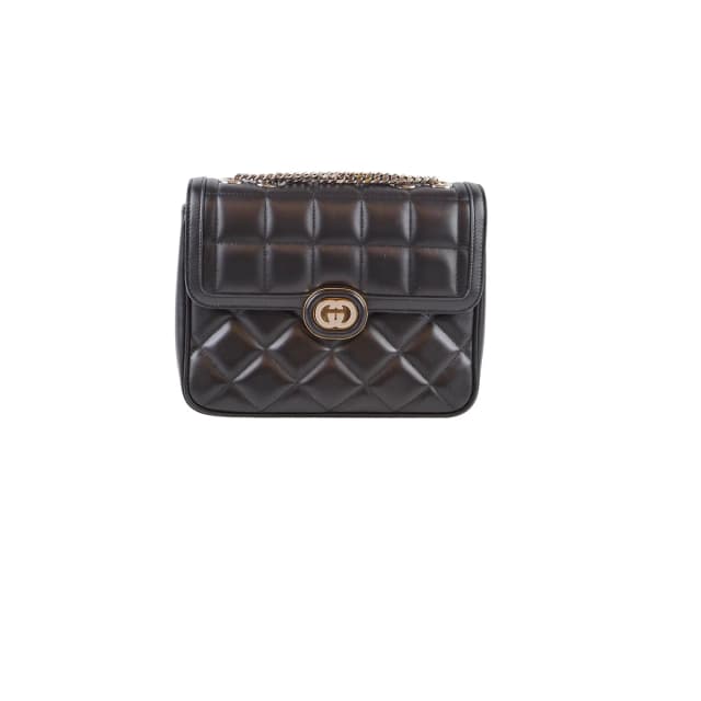 Gucci GG Deco Shoulder Bag Black in Black Lambskin from The Purse Affair, photo 1 of 1