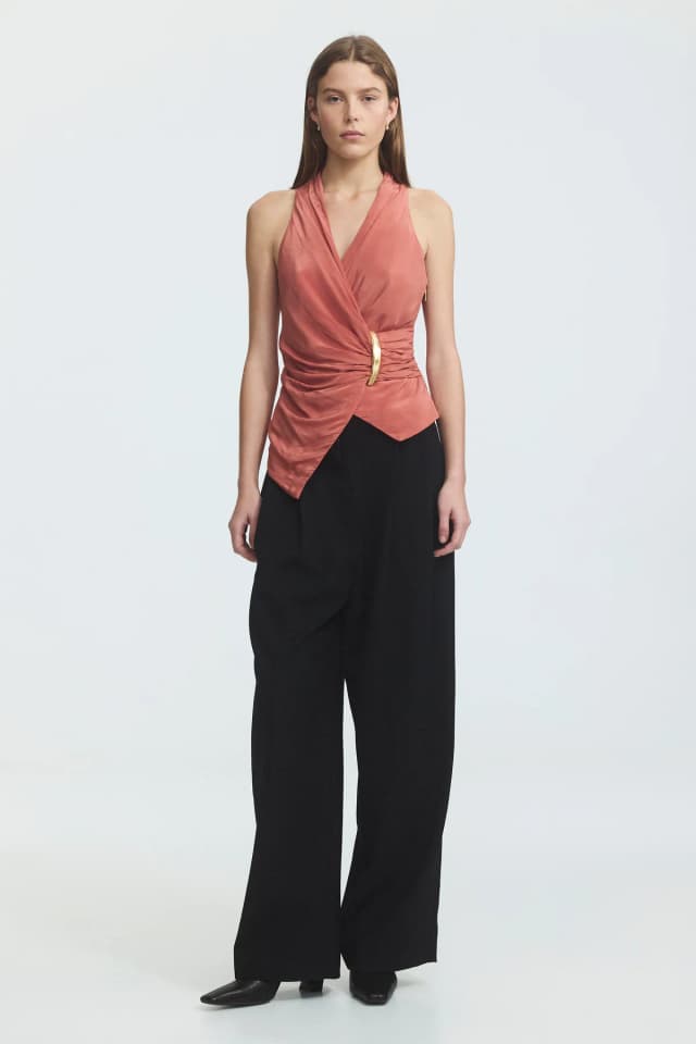 AJE Melody Top in CORAL CLAY, image 1 of 1 from Aje