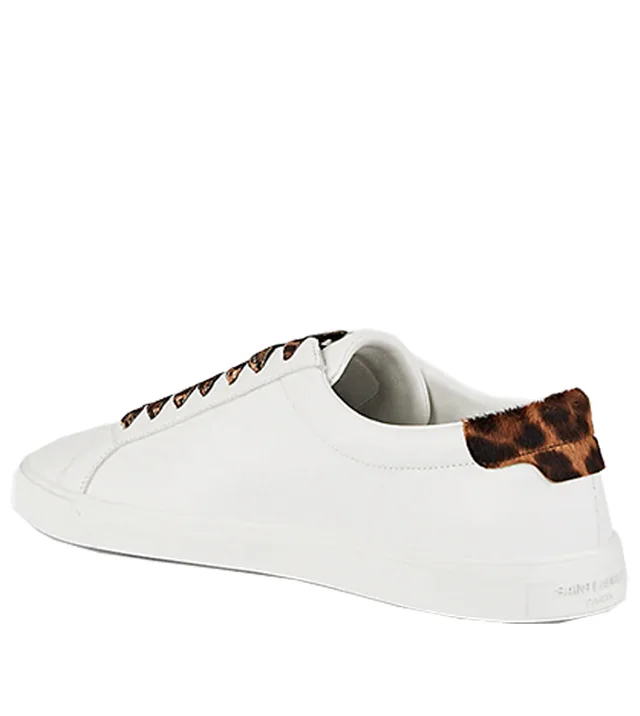 SAINT LAURENT Andy Pony Leopard Sneakers, White/Leopard, image 1 of 1 from Cultstatus