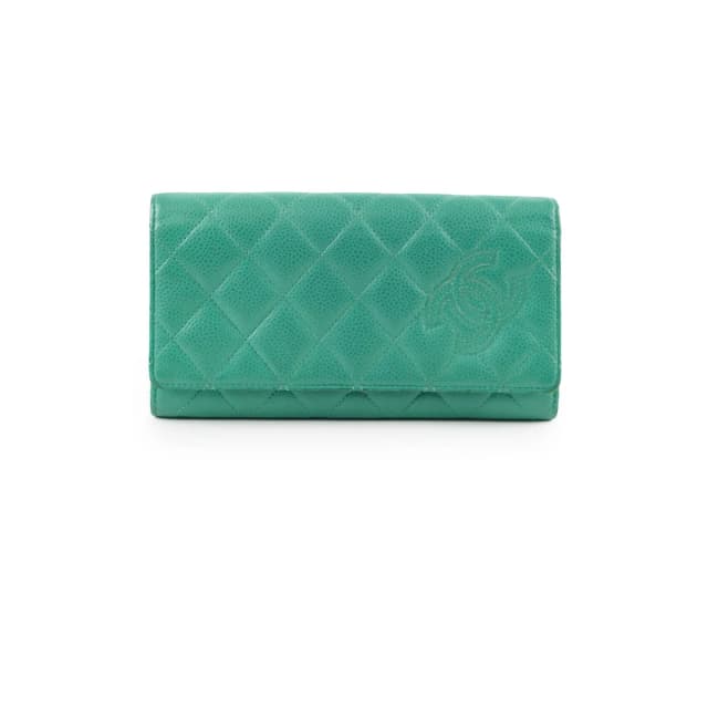 Chanel Caviar Long Wallet in Green Caviar leather from The Purse Affair, photo 1 of 1