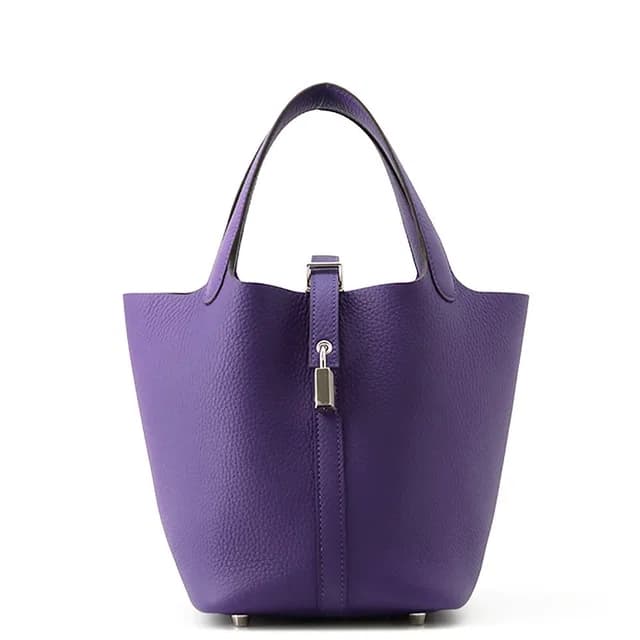 Hermès Handbag Picotin Lock PM Purple Silver Taurillon Clemence in Purple Clemence leather from The Reluxe, photo 1 of 1