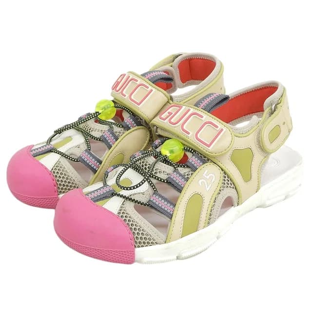 Gucci Mesh Velcro Sandals Shoes Multicolor in Multicolor from The Reluxe, photo 1 of 1