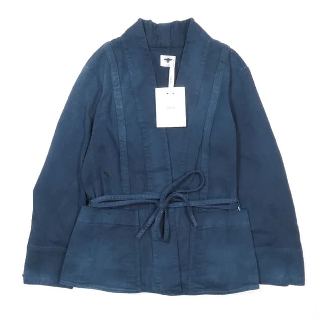 Dior Cotton Belted Denim Buttonless Jacket 34 Navy in Navy Denim from The Reluxe, photo 1 of 1